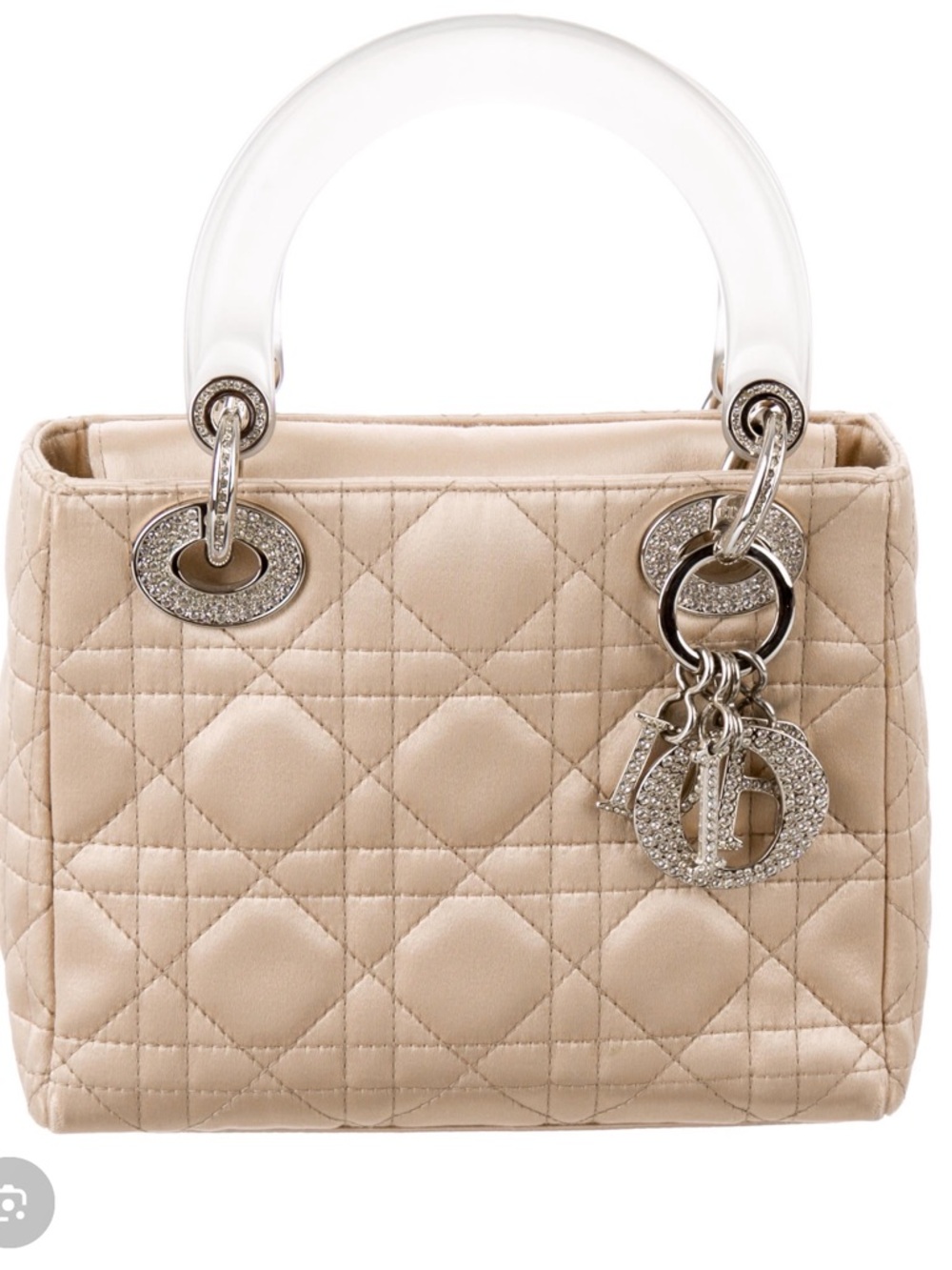 ISO Dior Beige Quilted Lady Dior Top-Handle Bag